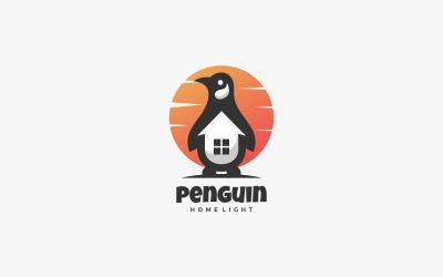 Pinguin-Silhouette-Logo-Vorlage