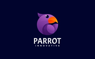 Vector papegaai gradiënt logo stijl
