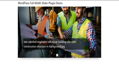 Complemento de control deslizante de ancho completo de Wordpress