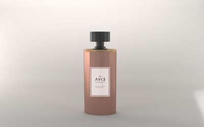3D render of a Perfume bottle Mockup isolated on a white background