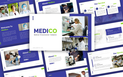 Medico Medical багатоцільовий шаблон презентації PowerPoint