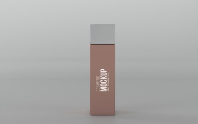 renderização 3D de um frasco de perfume isolado em fundo cinza
