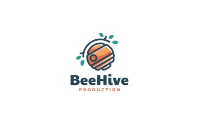 Arı Kovanı Basit Maskot Logosu