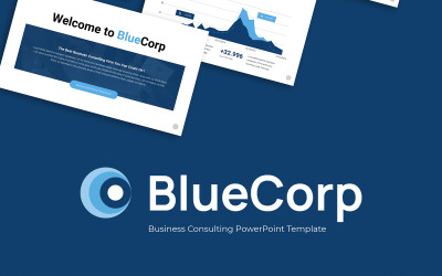 BlueCorp - Бизнес Шаблоны презентаций PowerPoint