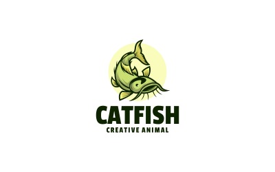 Logo de mascotte simple poisson-chat