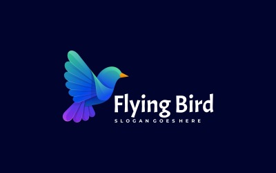 Uçan Kuş Gradyan Logo Tasarımı