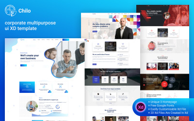 Chilo - Modèle XD d&amp;#39;interface utilisateur polyvalente pour entreprise