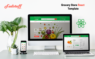 FuudStuff – Modelo de site React de comércio eletrônico de mercearia