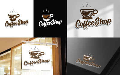 Logotipo profesional de café café