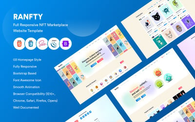 Ranfty — HTML-шаблон торговой площадки NFT