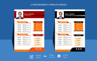 Rengör CV/CV-malldesign