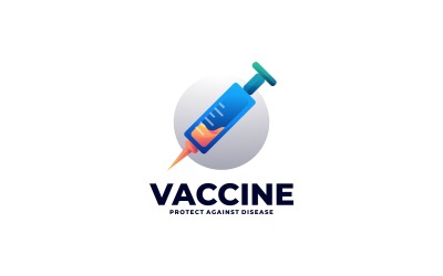 Gradientowe kolorowe logo szczepionki