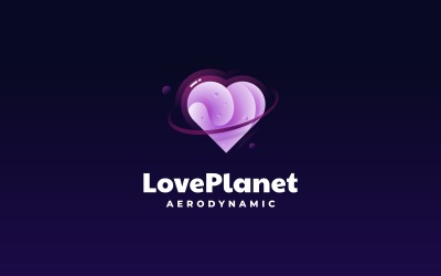 Gradientowe logo planety miłości