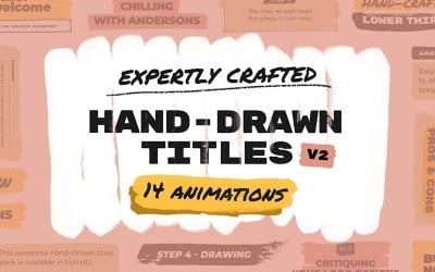 Hand Drawn Brush Stroke Titles Lower Thirds - After Effects Template