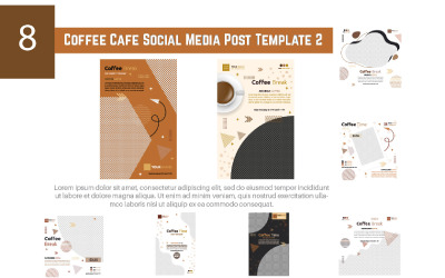 8 Modello di post sui social media di Coffee Cafe 02