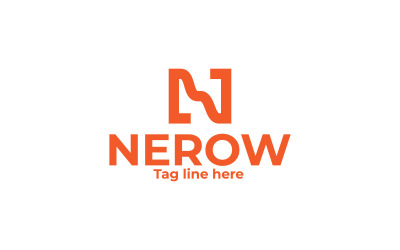 Newow N brief Logo ontwerpsjabloon