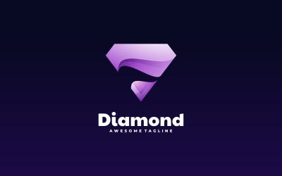 Style de logo dégradé de diamant