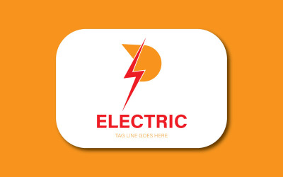 Logo électronique de lettre P pour les nouvelles entreprises