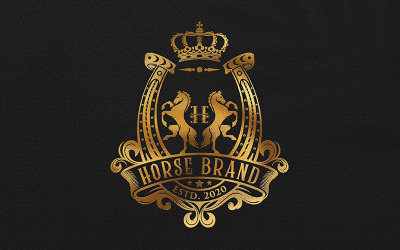 Шаблон логотипу бренду коней