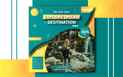 Баннер продажи в социальных сетях Dream Destination