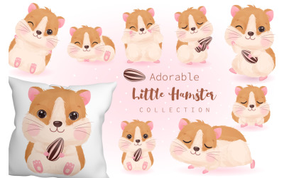 Cute Little Hamsters - Ilustración