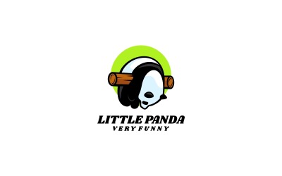 Küçük Panda Sevimli Basit Logo