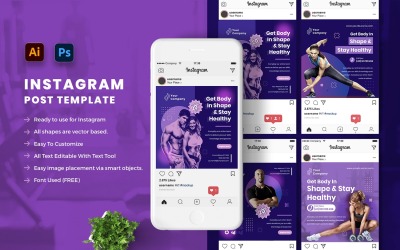 Salle de sport - Sosial Media Template vol.01