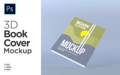 Katalog Buchcover Mockup 3D-Rendering-Illustrationsvorlage