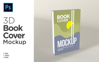 Lehrbuch Bucheinband Mockup 3D-Rendering-Illustration