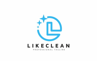Modèle de logo Likeclean L Letter