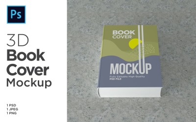 Modello di rendering 3d per mockup di copertina del libro