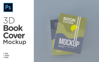 Zwei Booklet Cover Mockup 3D-Rendering-Illustrationsvorlage