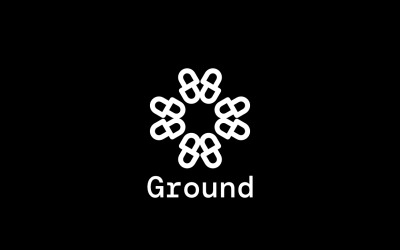 Abstract black round Logo