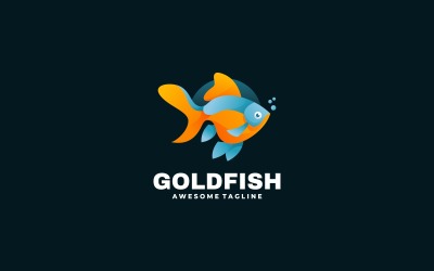 Guldfisk färgglada logotyp stil