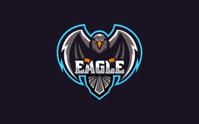 Шаблон логотипу Eagle Sport і E sports