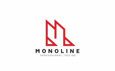 Šablona loga Monoline M Letter