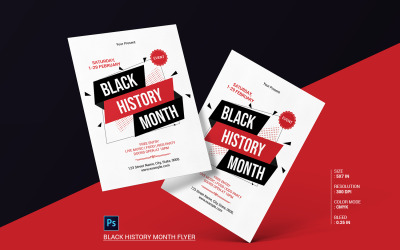 Black History Month Flyer Corporate Identity Template