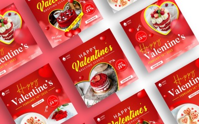 Happy Valentines Day Instagram Post Réseaux Sociaux