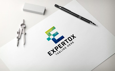 Logotipo Expertox Letter E Pro