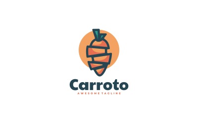 Vector wortel eenvoudige logo-stijl