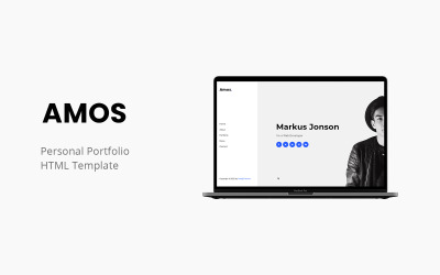 Amos - Modelo de Site de Portfólio Pessoal Premium