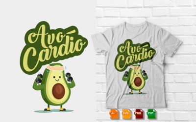 Avo-cardio T-shirt design