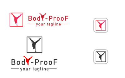 Body Fit Logo Vector Ontwerpsjabloon