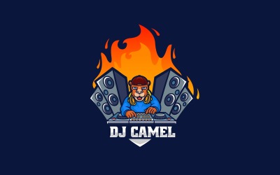 Dj Camel Simple Logo Style