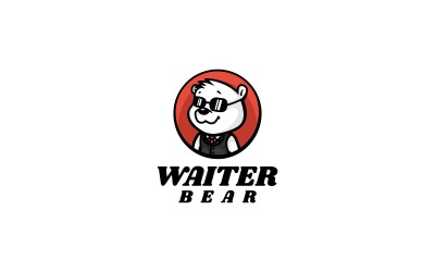 Kellner-Bär-Cartoon-Logo-Stil