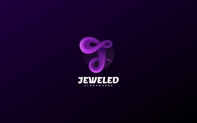 Logo dégradé abstrait lettre J