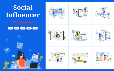 M353_Social Influencer Illustrations