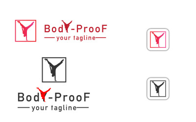 Modelo de vetor de design de logotipo em forma de corpo