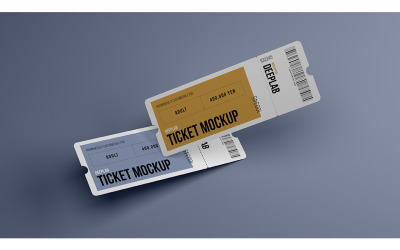 Product Event Ticket Set Mockup