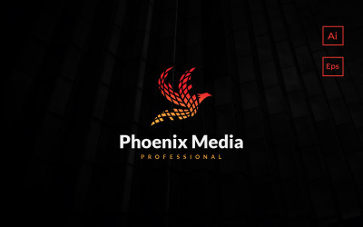 Modèle de Logo Creative Phoenix Media Technology
